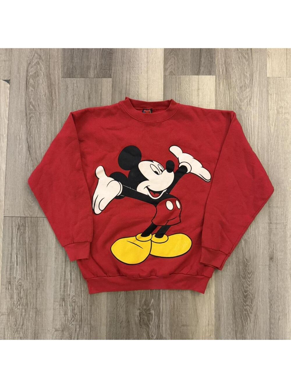 Vintage Disney Mickey Mouse red crewneck sweatshirt size L